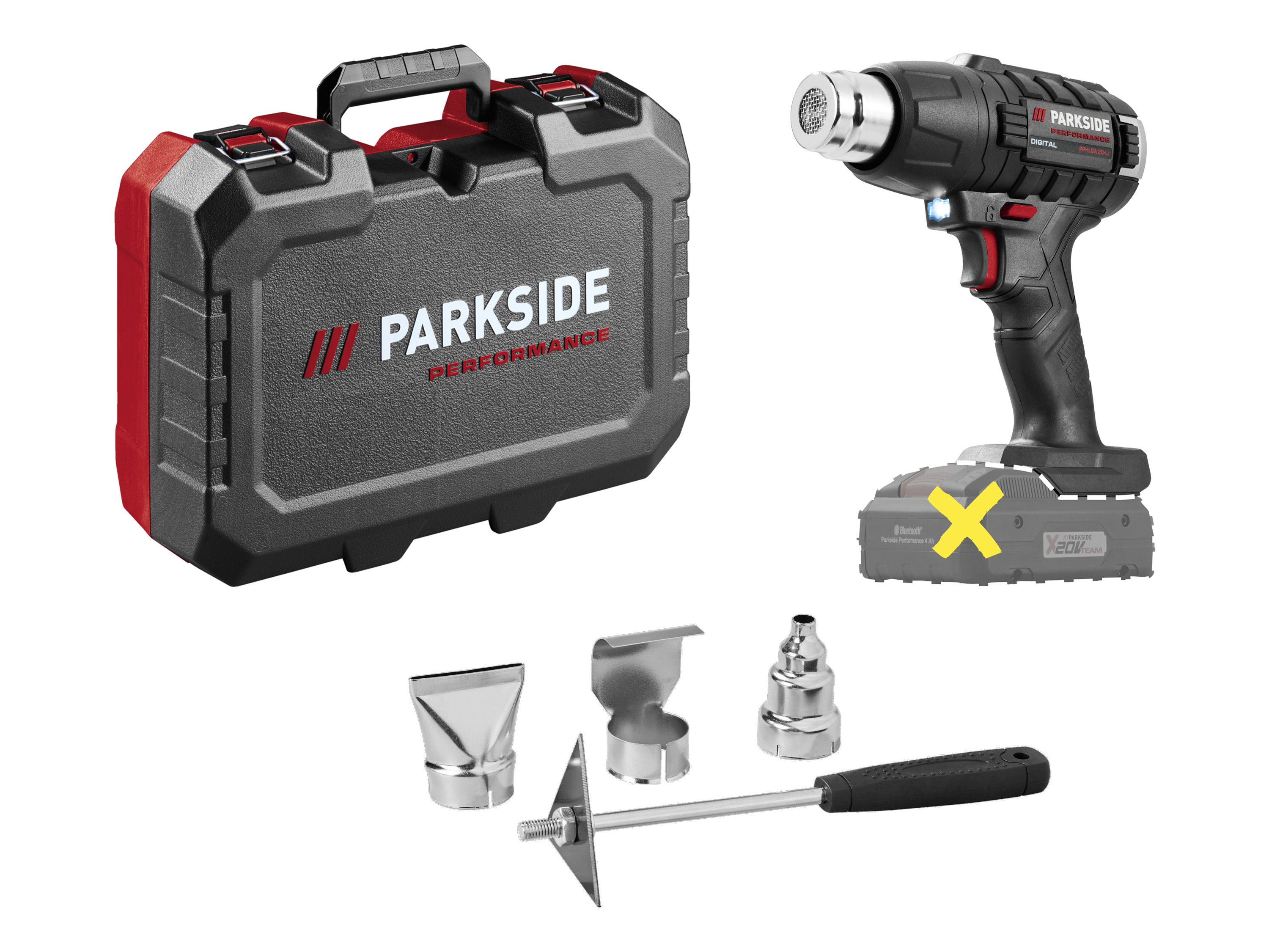 PARKSIDE PERFORMANCE® Akumulatorowa opalarka 20 V PPHLGA 20-Li B3, bez akumulatora i ładowarki