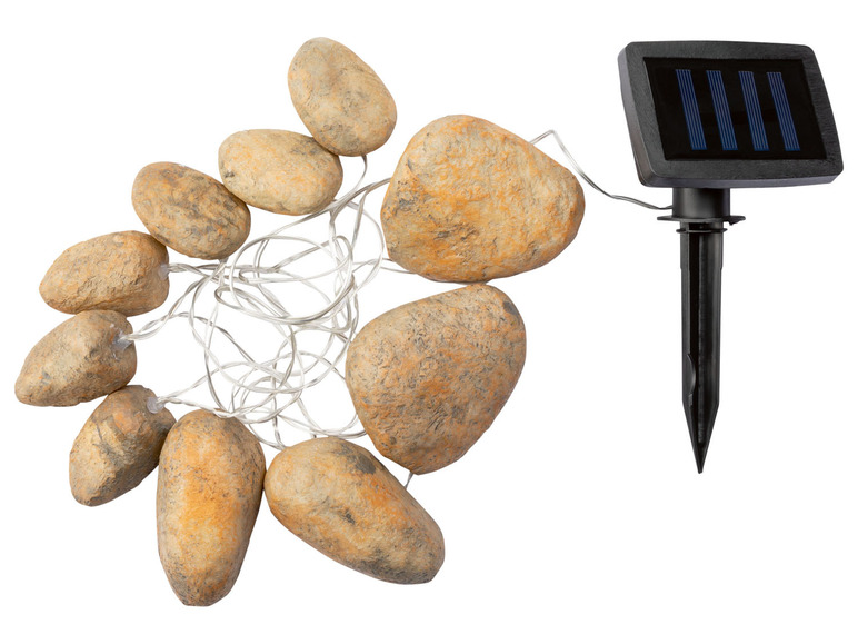 Pełny ekran: LIVARNO home Solarna girlanda świetlna LED imitacja kamieni, 1 zestaw - zdjęcie 3