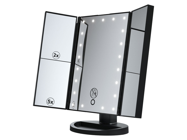 Pełny ekran: LIVARNO home Składane lustro kosmetyczne MKSLK 6 A2, z oświetleniem LED - zdjęcie 3