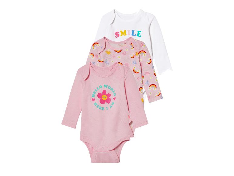 Body niemowlęce z czystej bawełny organicznej, 3 sztuki; Body niemowlęce z czystej bawełny organicznej, 3 sztuki