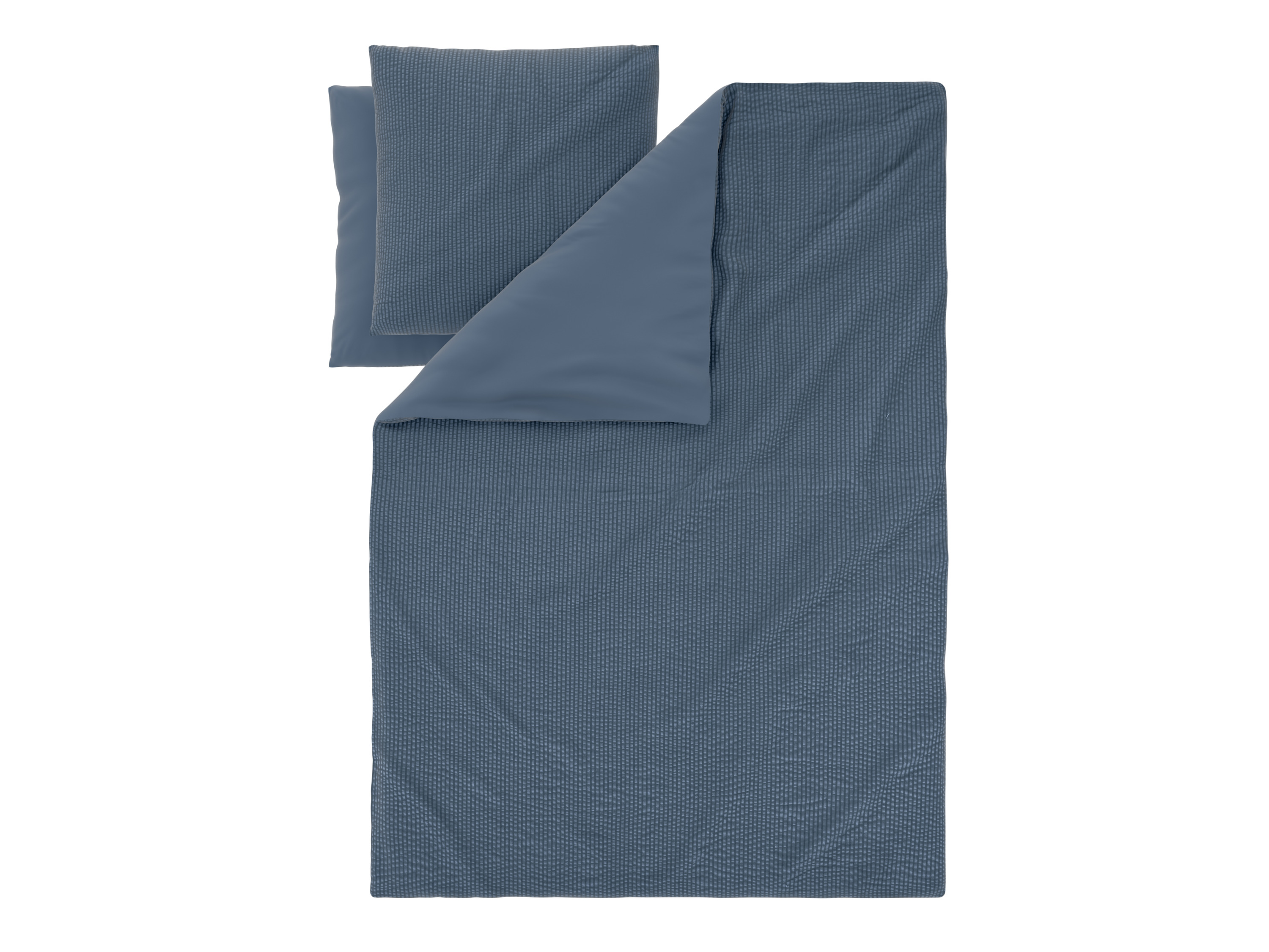 LIVARNO® Dwustronna pościel z kory, 220 x 200 cm (Niebieski)