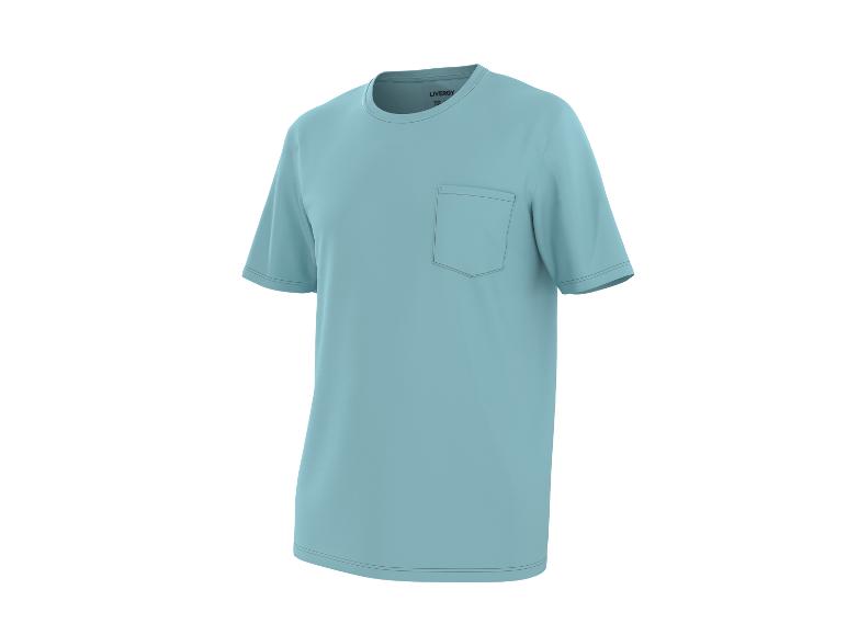 Jasnoniebieska koszulka Livery z kieszenią na piersi.