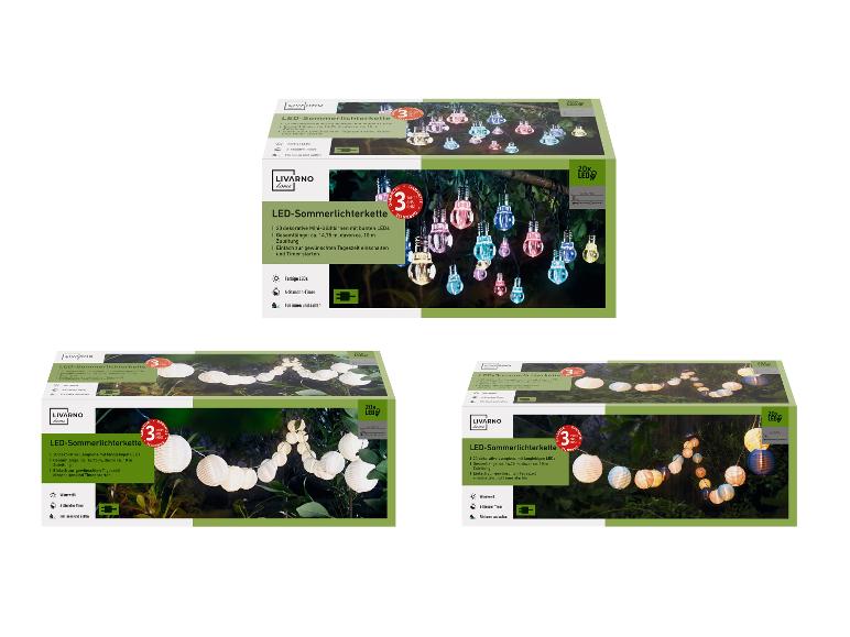 LIVARNO home lampki letnie LED: 3 warianty girland z żarówkami lub lampionami.