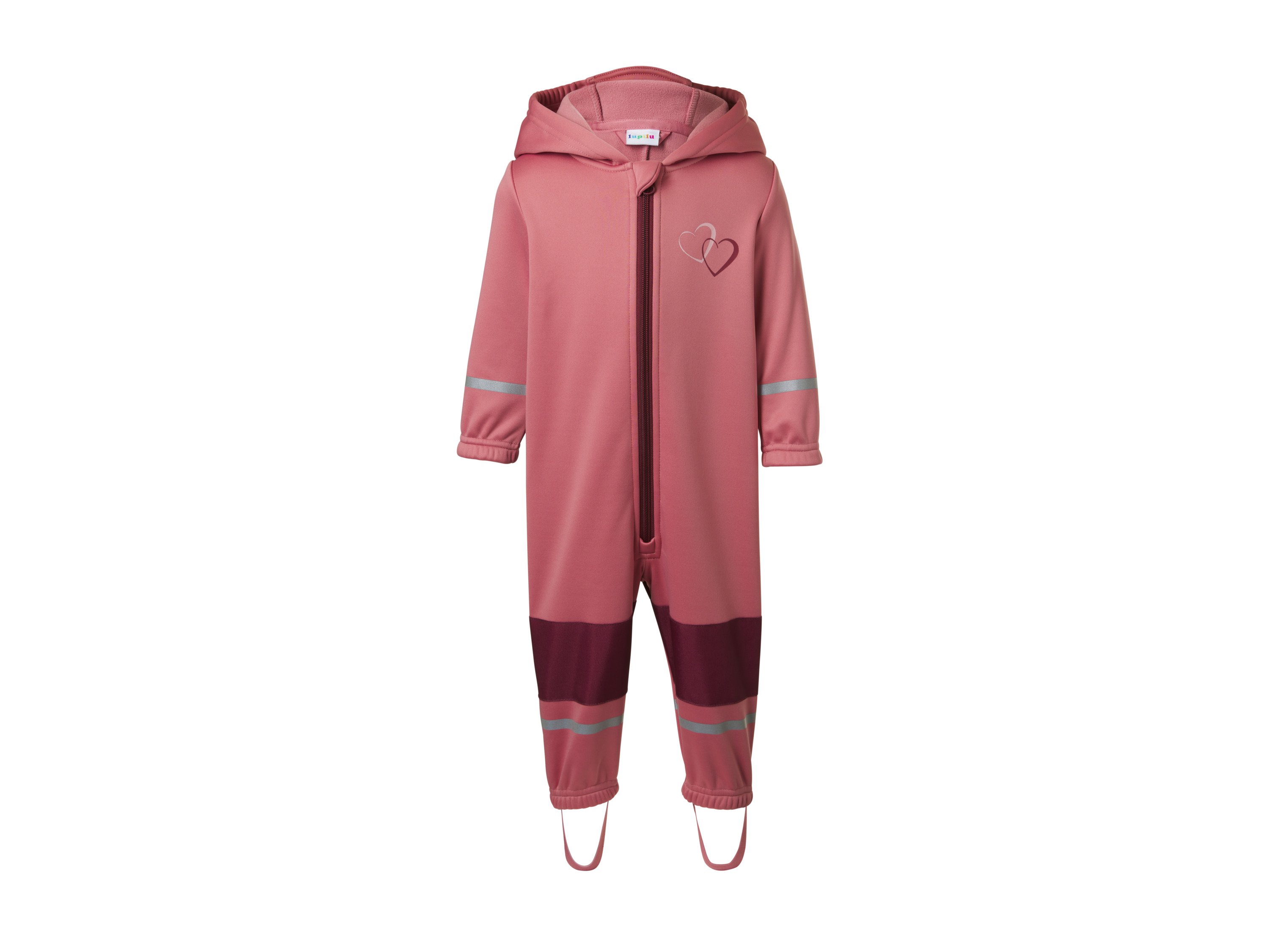 LUPILU® Kombinezon przeciwdeszczowy softshell dziecięcy (Różowy, 86/92)