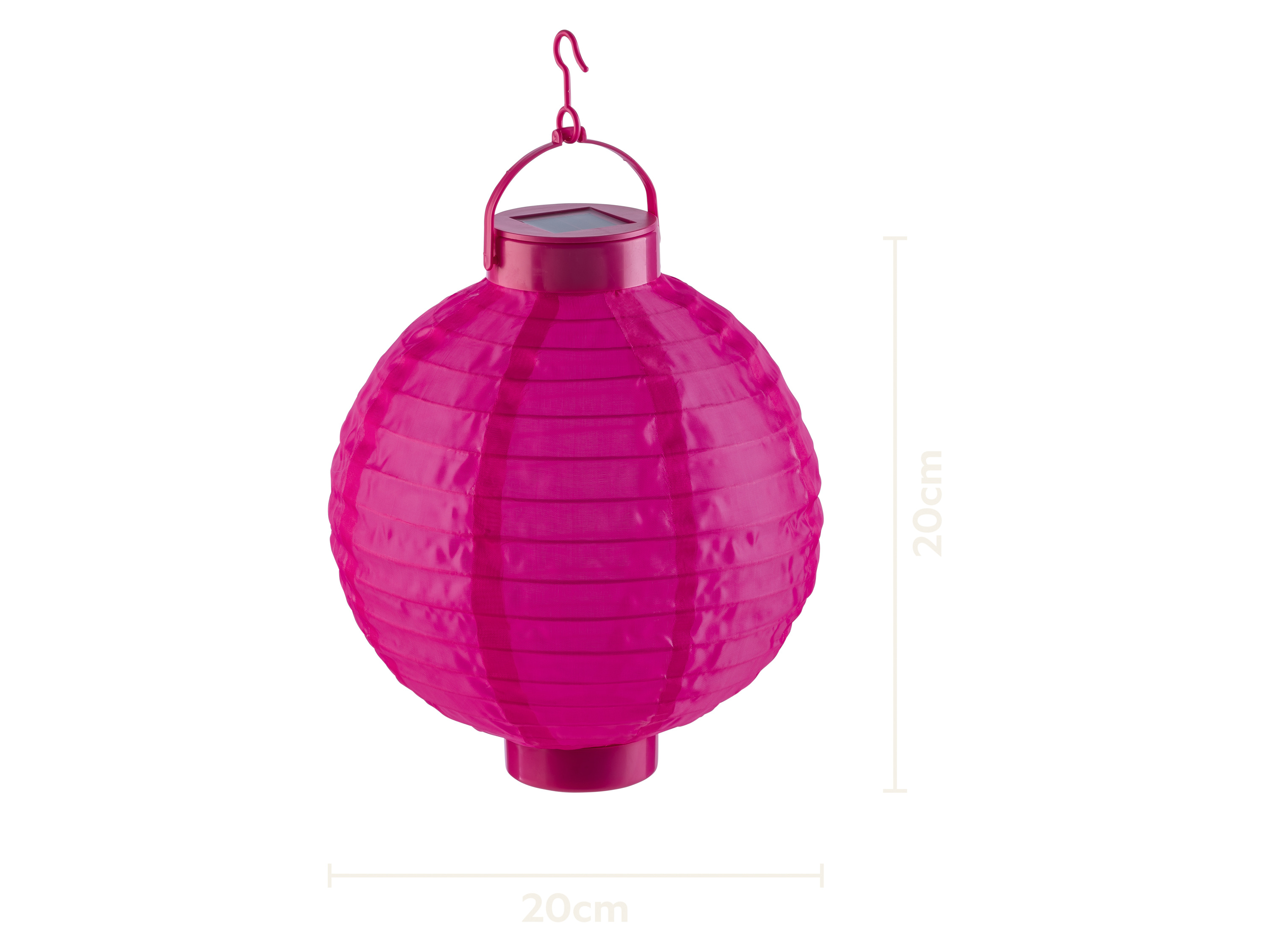 LIVARNO® Lampion solarny LED (okrągły/różowy)