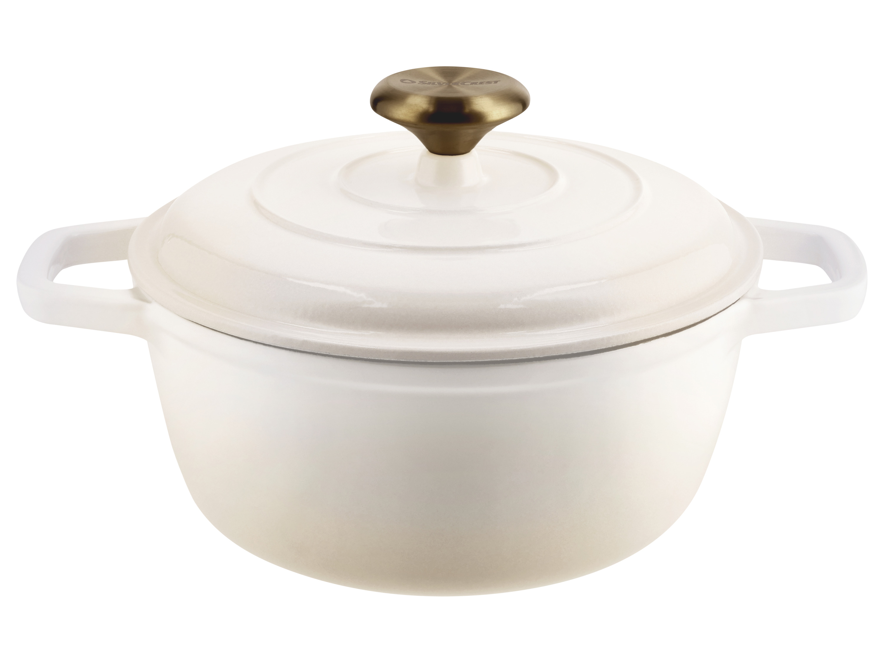 SILVERCREST® Garnek żeliwny, Ø 21 cm (Beżowy)