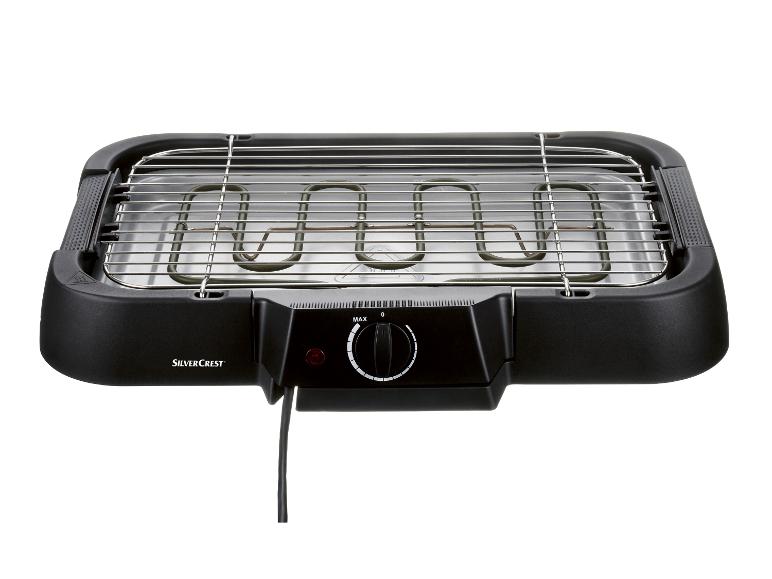 Elektryczny grill SilverCrest: płyta grzewcza i ruszt.