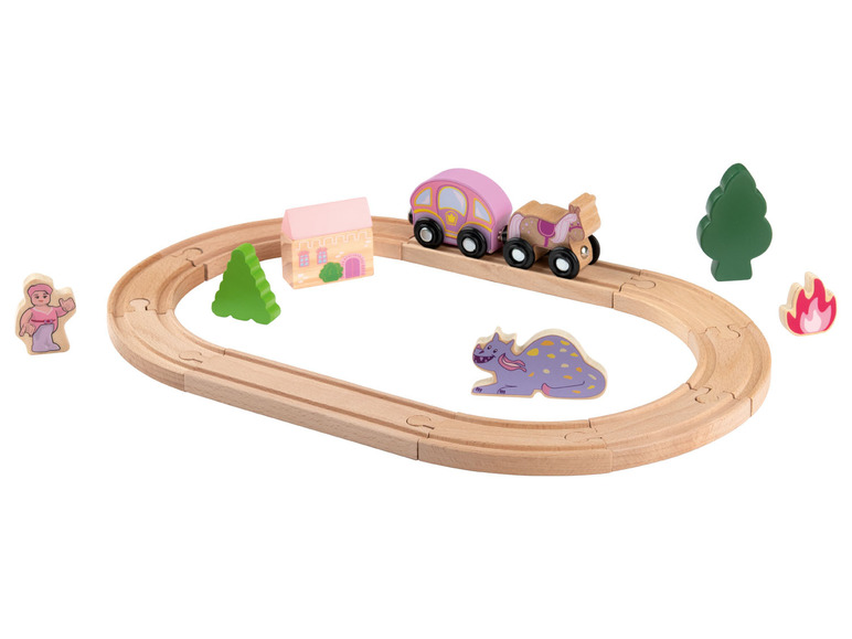 Pełny ekran: Playtive Zestaw drewnianych torów kolejowych, 18 elementów - zdjęcie 9