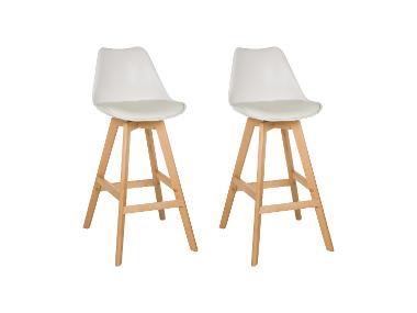 HJH LIVING Zestaw 2 stołków barowych SCANDI HIGH
