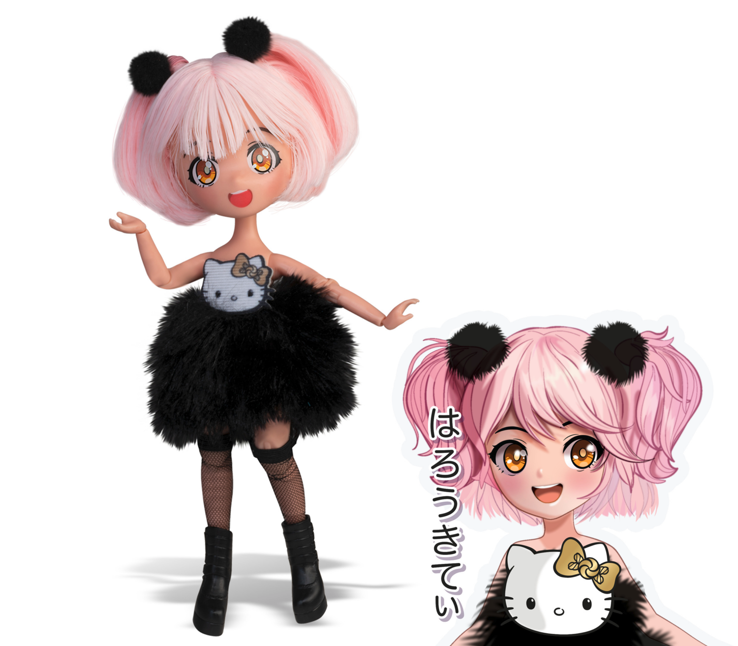 Hello Kitty Manga Lalka Golden Diva