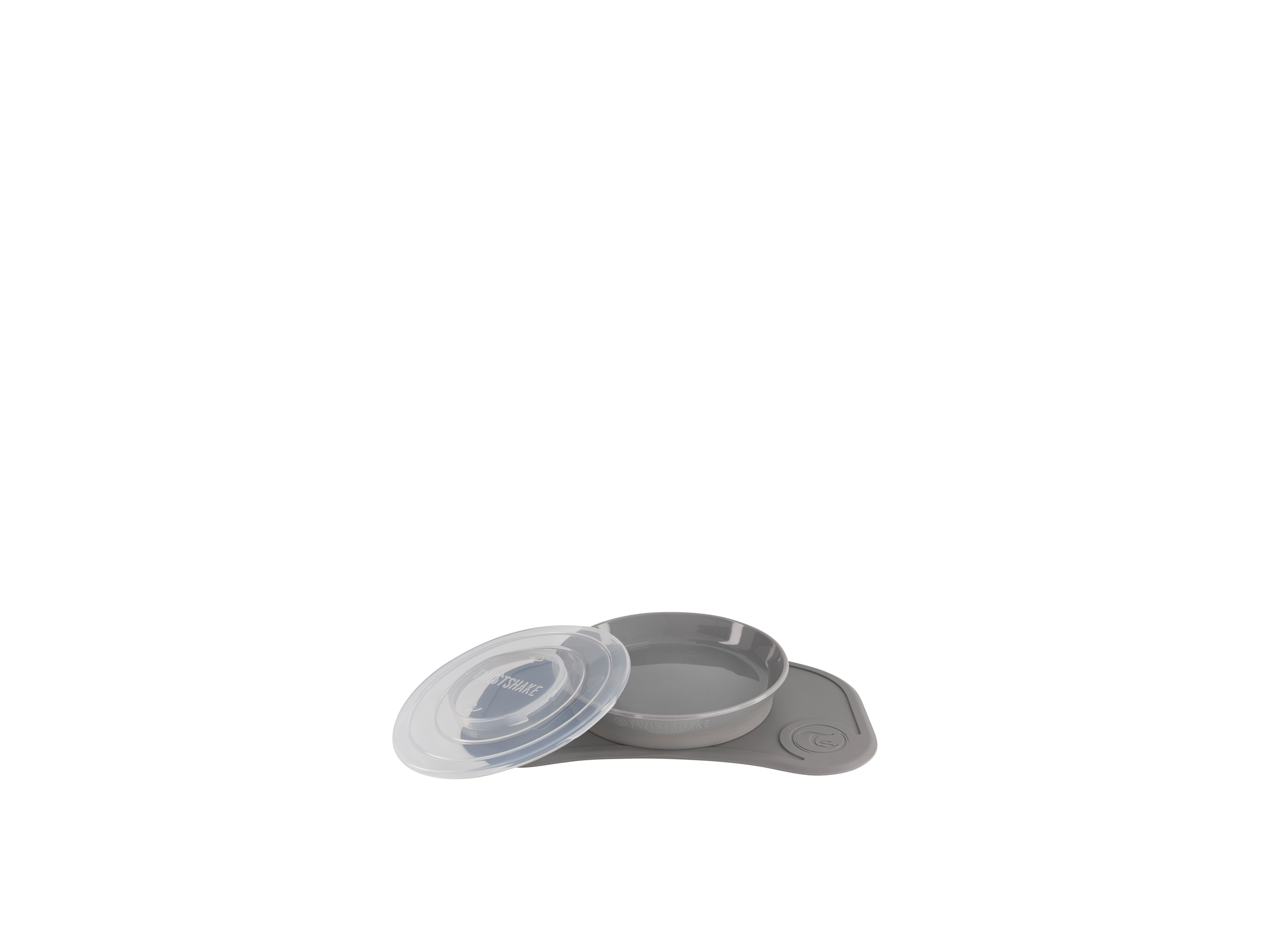 Twistshake Mata Click Mat Mini z talerzem (Szary)