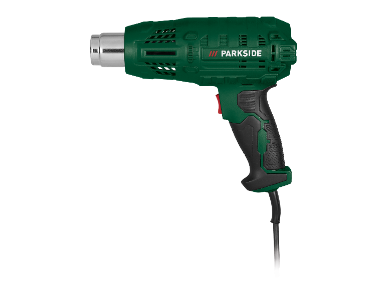 Parkside pistolet na gorące powietrze, zielone narzędzie ręczne.