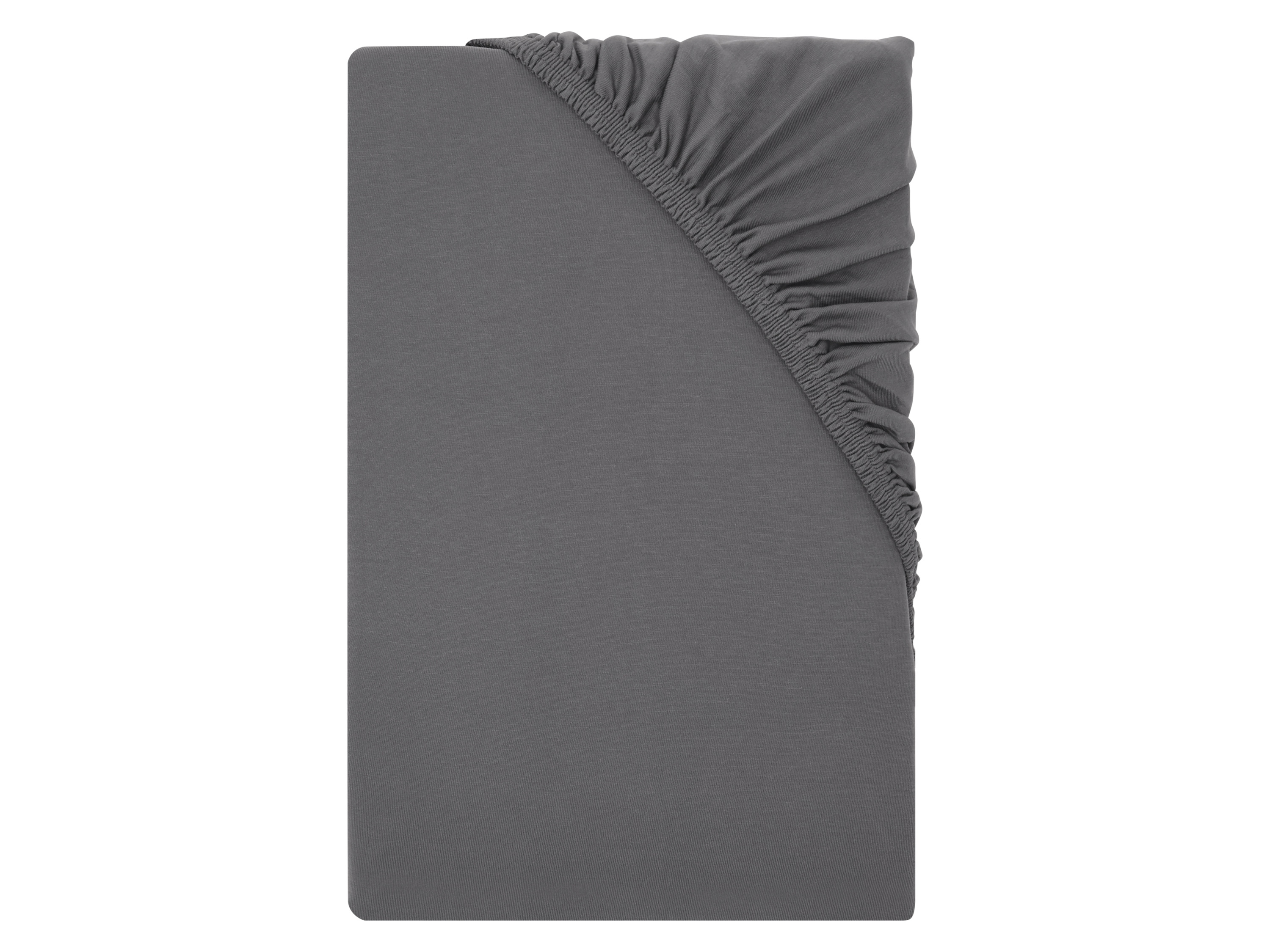 LIVARNO® Prześcieradło z dżerseju z gumką, 90-100 x 200 cm (Szary)