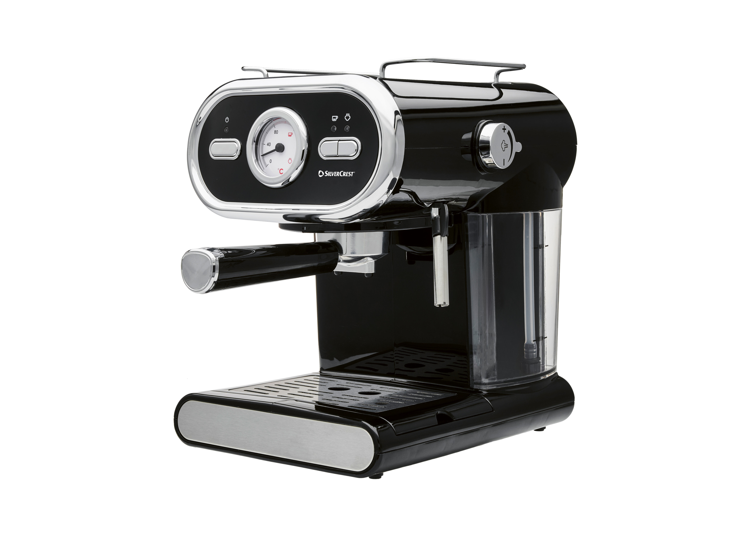 SILVERCREST® Ekspres do kawy Pastel 1100 W, SEM 1100 E1, czarny
