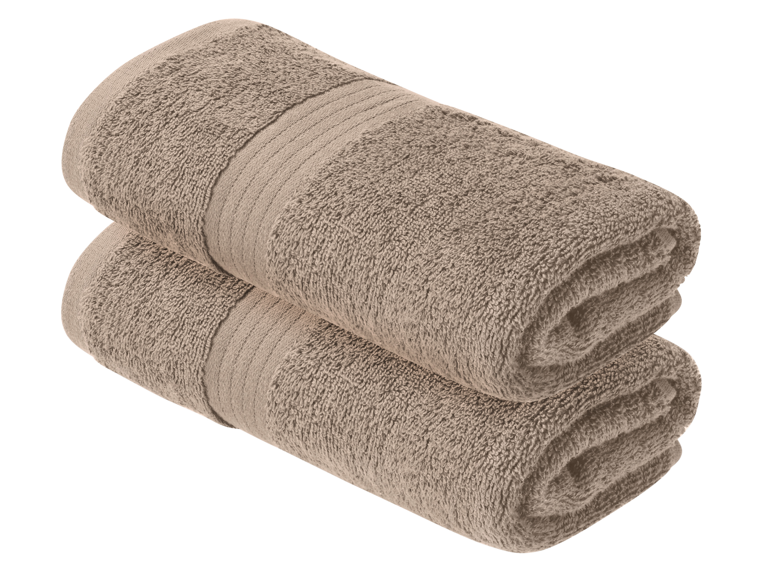 LIVARNO® Komplet 2 ręczników frotté z bawełny, 50 x 100 cm (Beżowy)