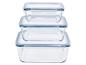 SILVERCREST® Zestaw szklanych pojemników do przechowywania żywności (Prostokątne, 3 sztuki)