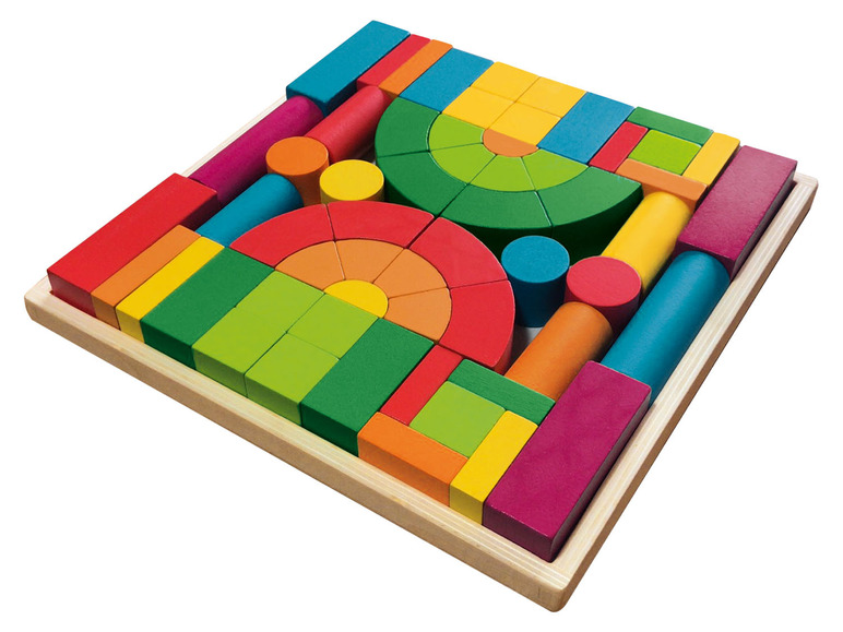 Pełny ekran: Playtive Drewniana układanka Montessori w kolorach tęczy, 1 zestaw - zdjęcie 7