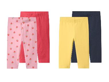 LUPILU® Legginsy capri dziewczęce, 2 pary