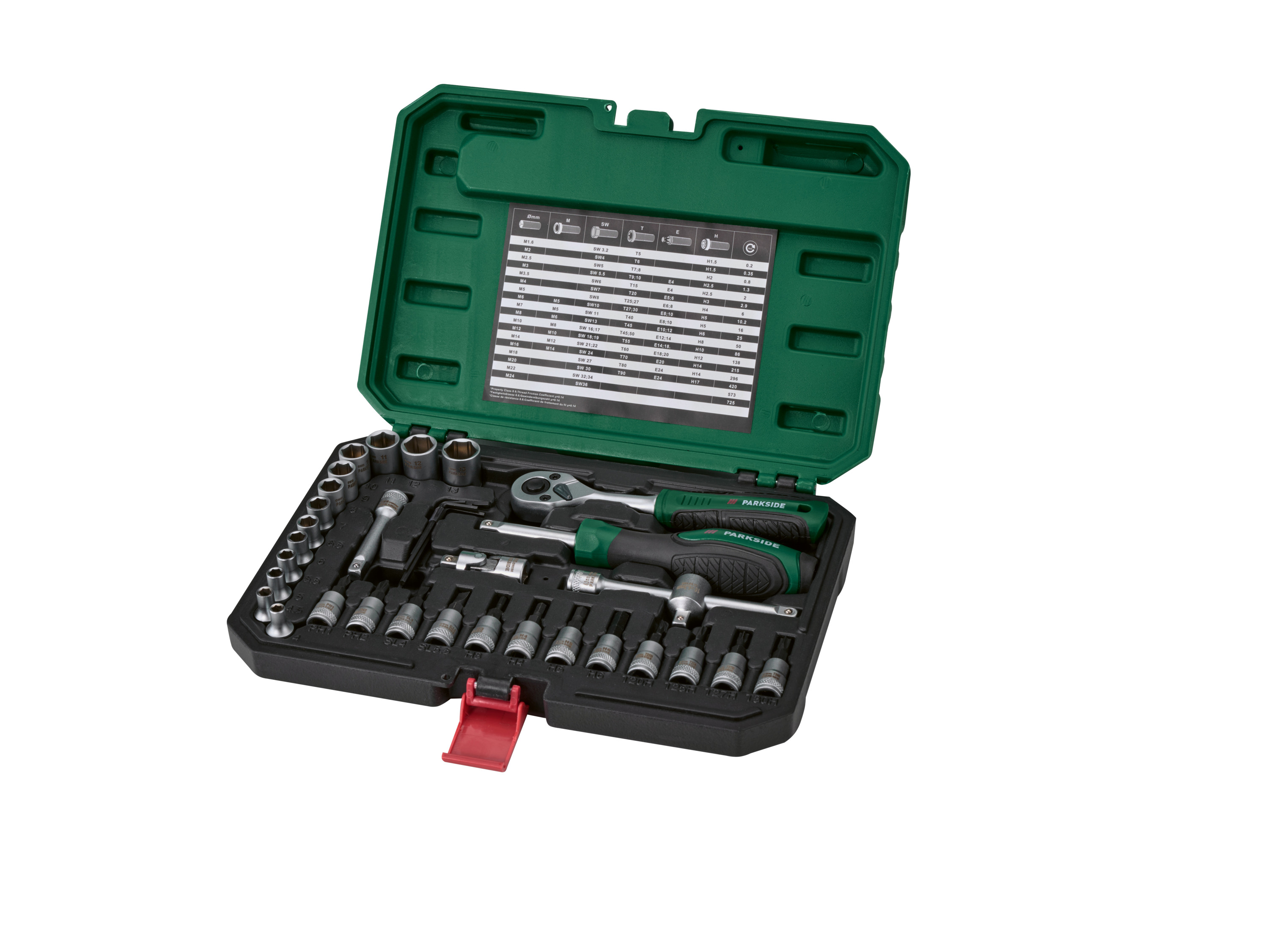 PARKSIDE® Zestaw kluczy nasadowych PSSS 36 A1, 36-częściowy