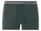 Zielone bokserki z białymi paskami