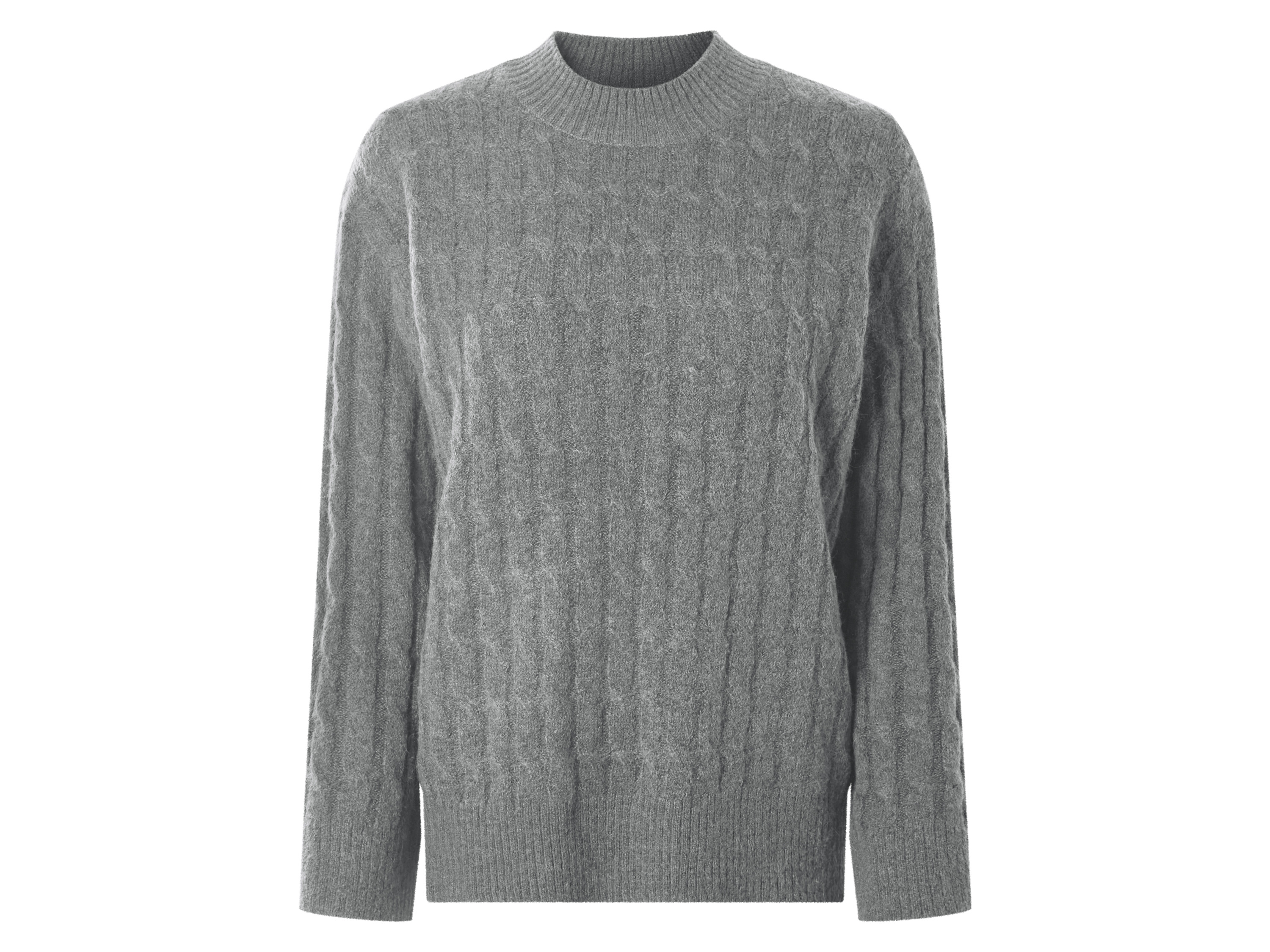 ESMARA® Sweter dzianinowy damski  (Szary, L (44/46))