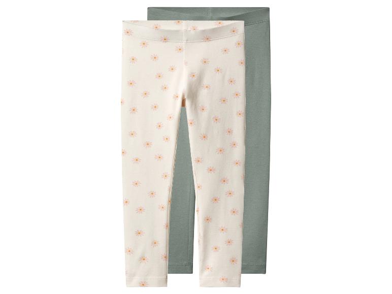 Legginsy dziewczęce z bawełną, 2 pary
