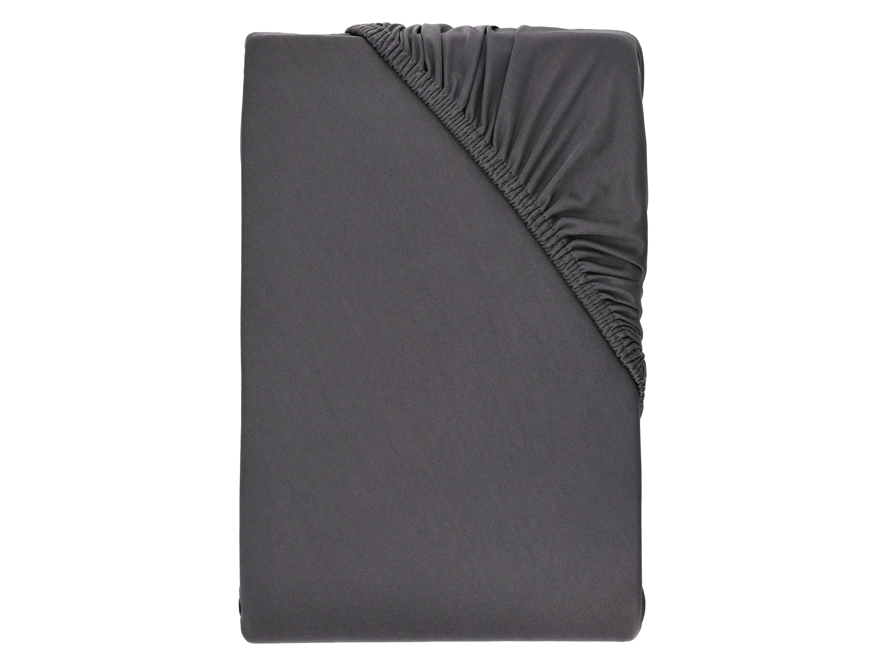LIVARNO® Prześcieradło z dżerseju z mikrowłókna z gumką, 90-100 x 200 cm (Szary)