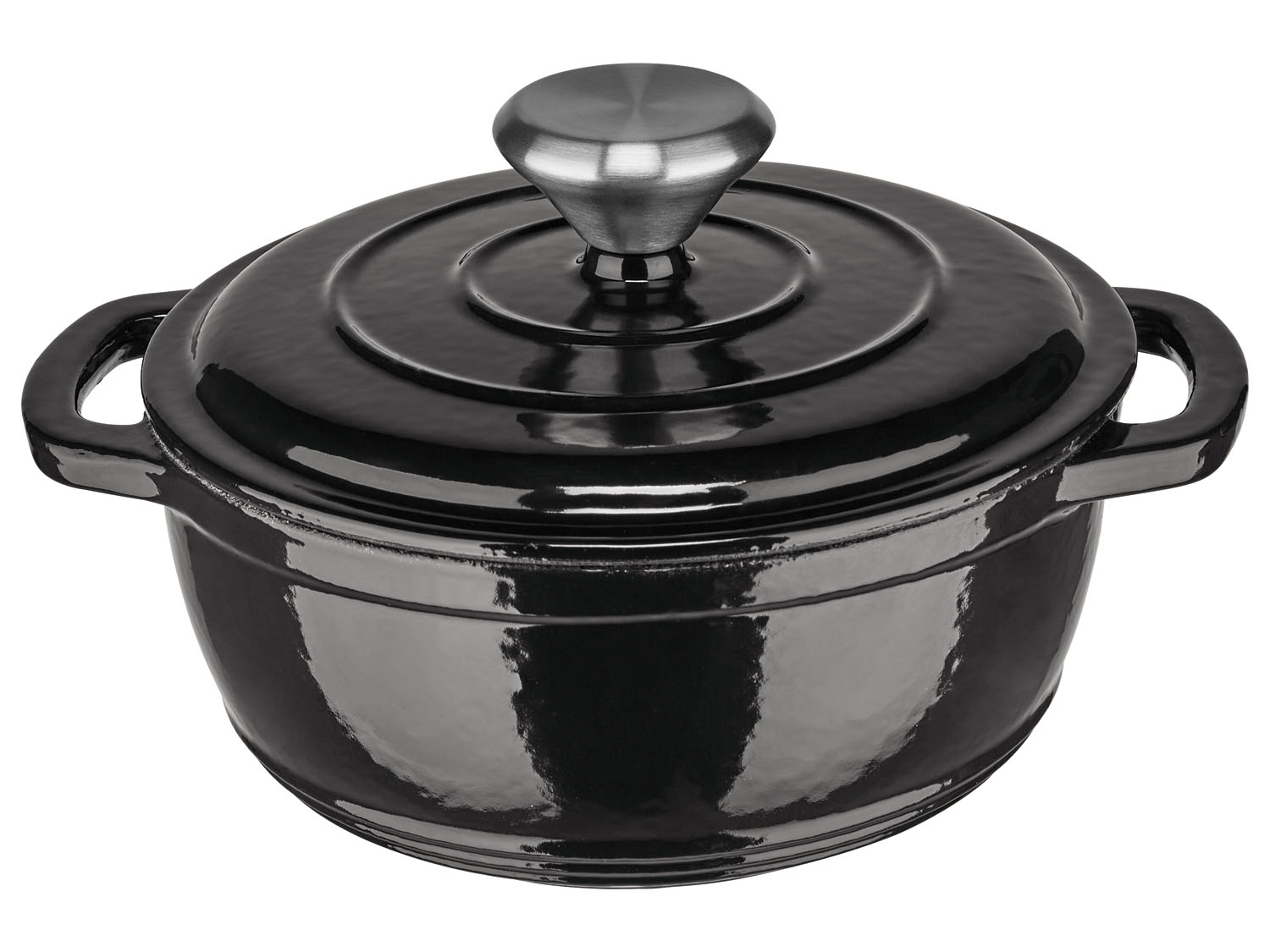 ERNESTO® Garnek żeliwny, 1 l (Czarny)