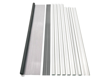 LIVARNO home Moskitiera aluminiowa na drzwi, 100 x 210 cm, biała, 2 szt.
