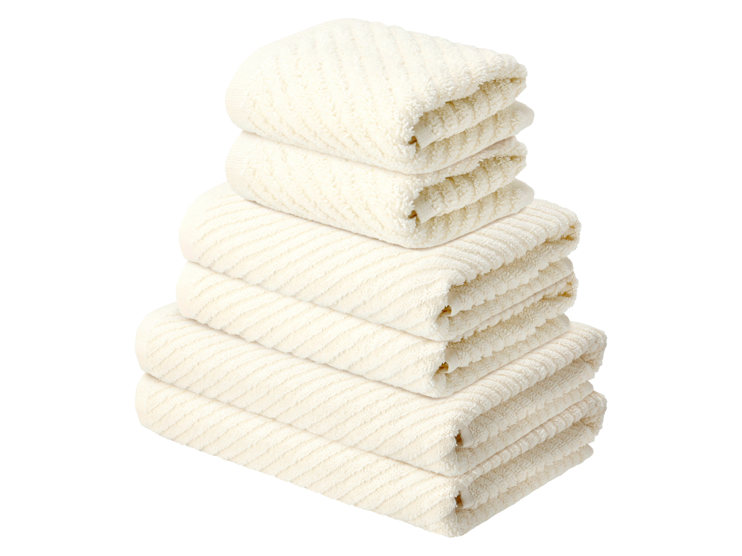LIVARNO® Zestaw ręczników frotte, 6-częściowy (Beżowy)