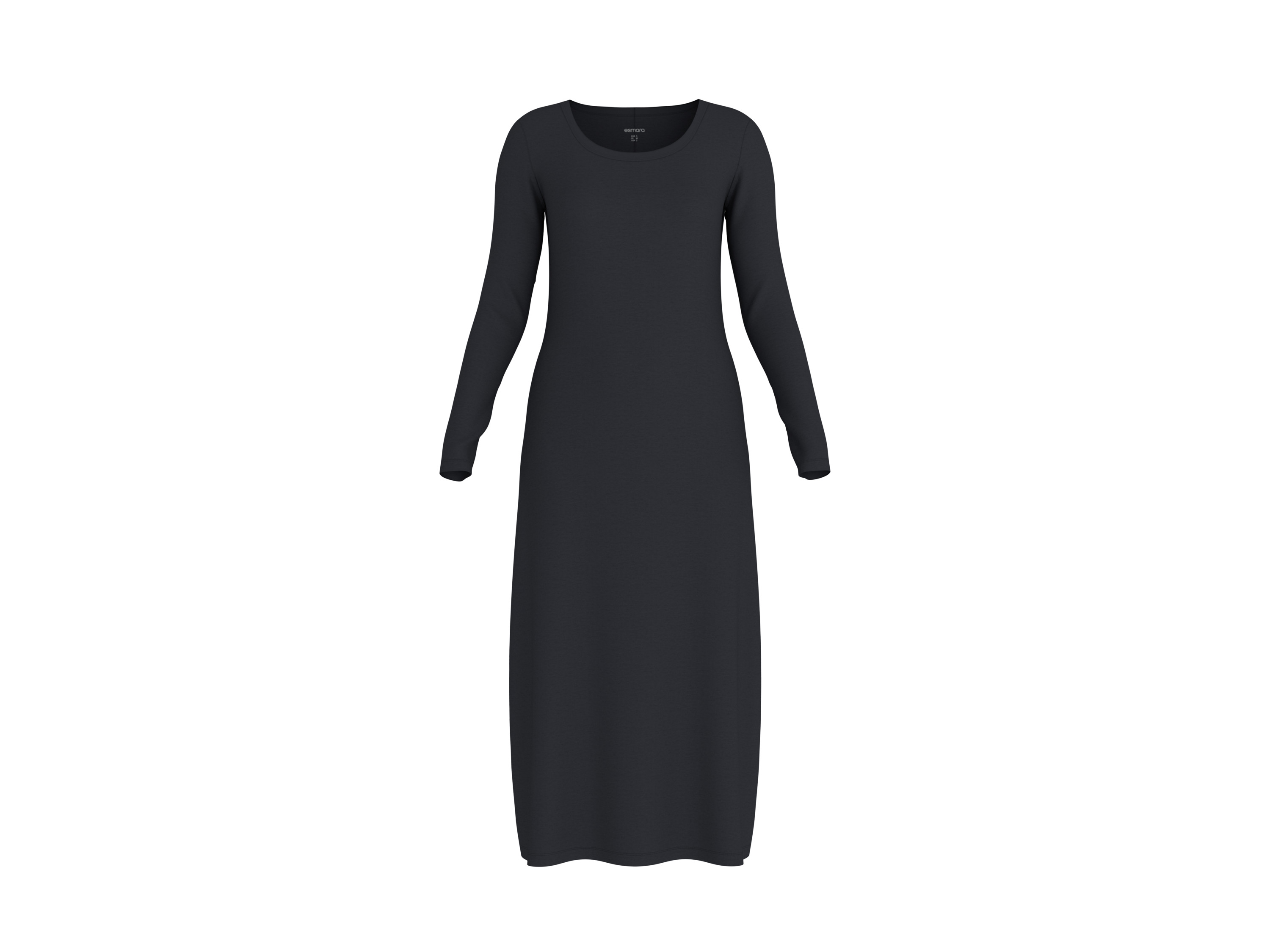 ESMARA® Damska sukienka midi (Czarny, L(44/46))