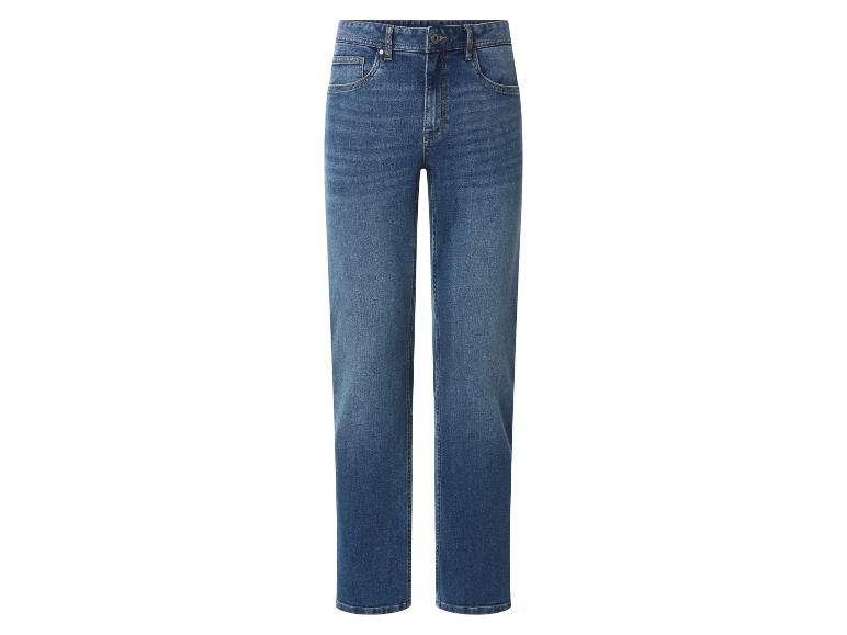 Jeansy męskie straight fit z bawełną