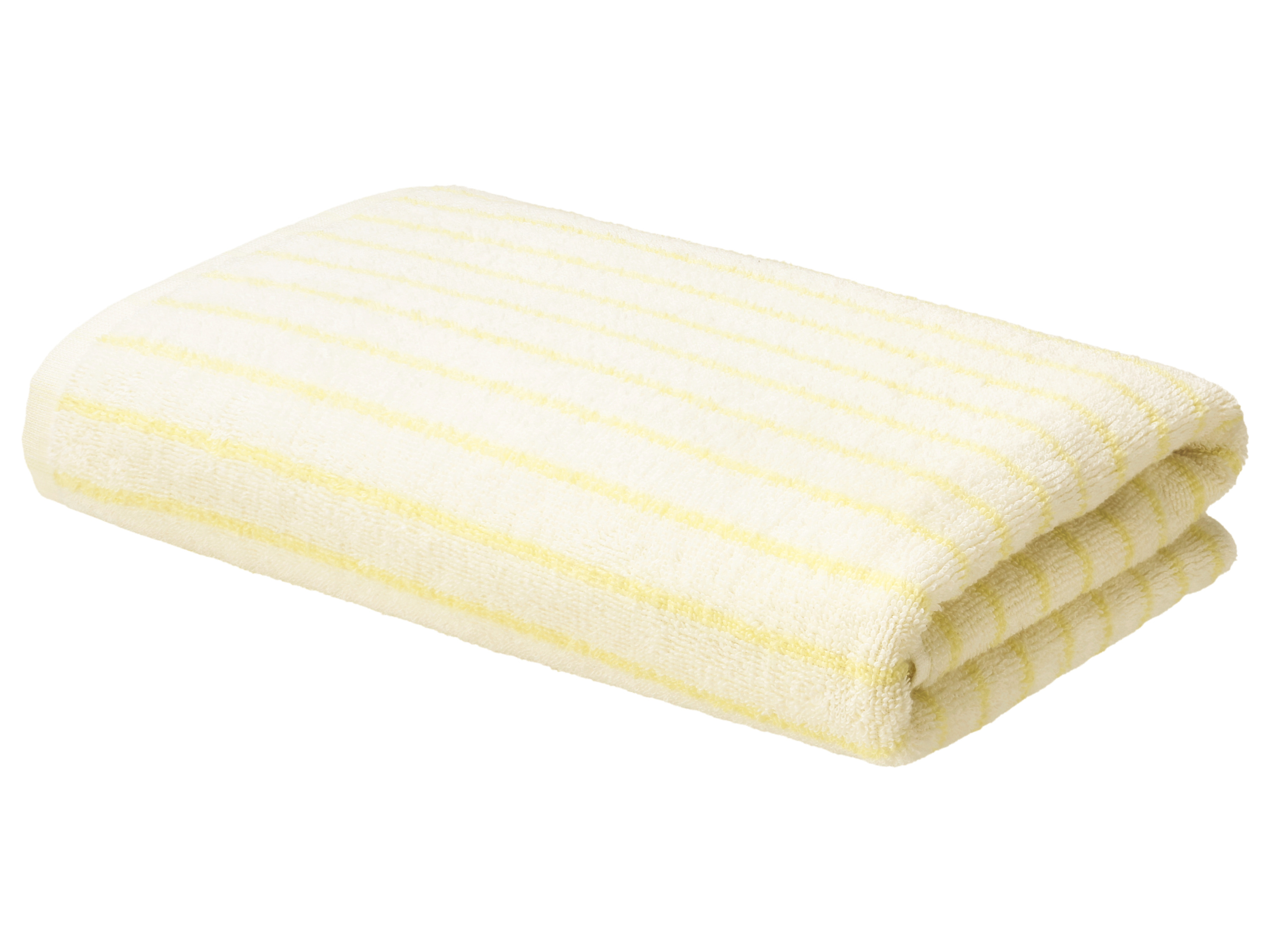 LIVARNO® Ręcznik kąpielowy frotte, 70 x 140 cm (Biały/żółty)