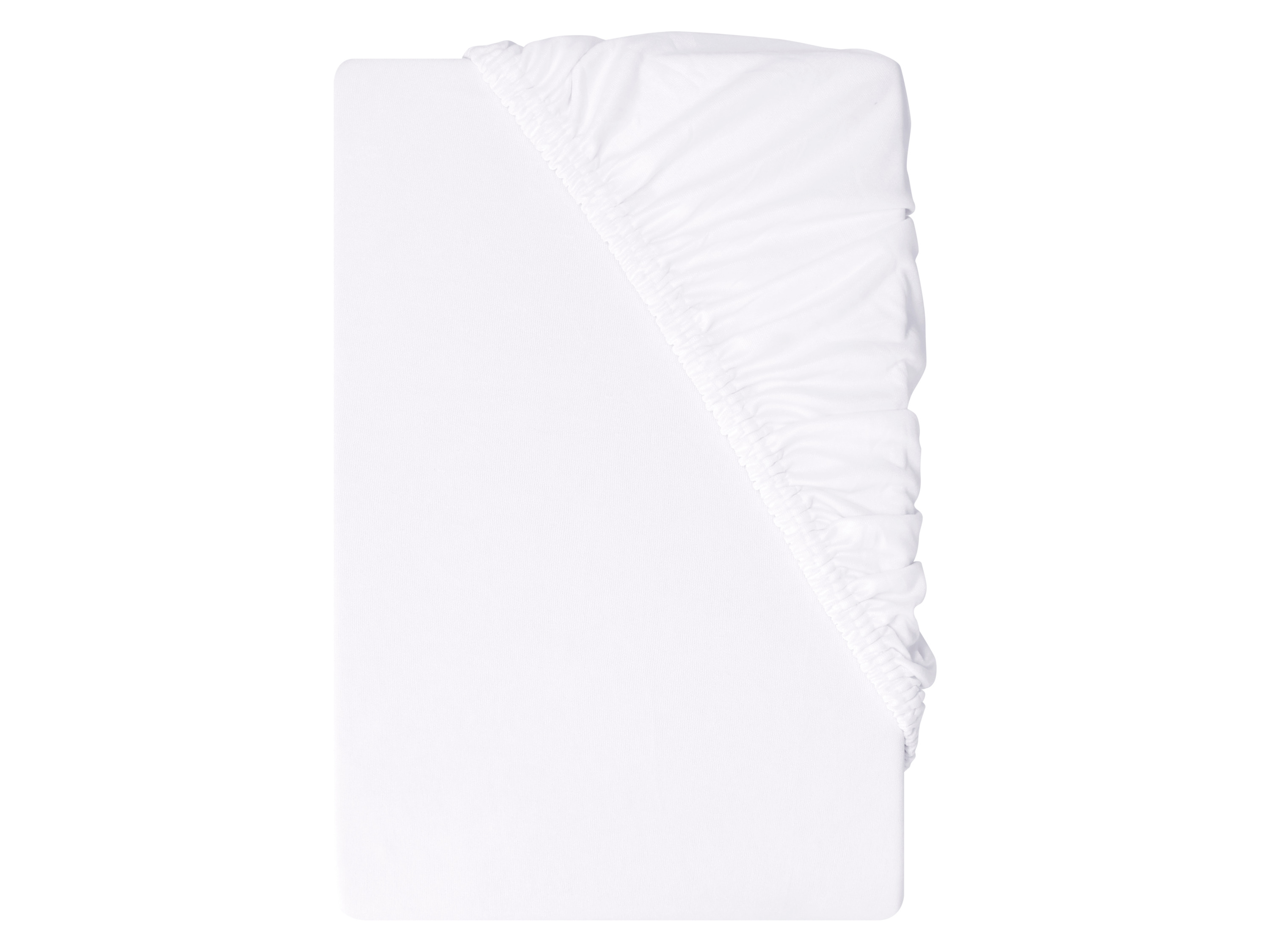 LIVARNO® Prześcieradło z mikrowłókna z gumką, 90-100 x 200 cm (Biały)