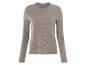 Jasnobrązowy longsleeve z fakturą w prążki.
