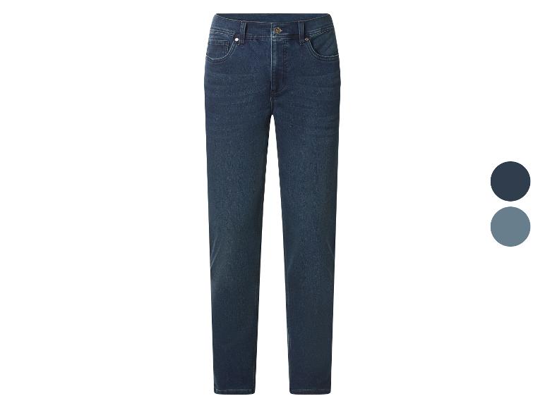 Męskie ciemnoniebieskie jeansy slim fit z dwiema opcjami kolorystycznymi