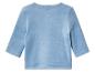 Jasnoniebieska, welurowa bluzka z długim rękawem dla niemowląt.