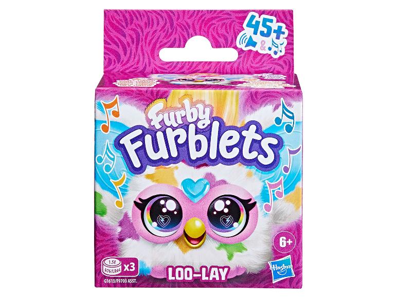 Zestaw 3 interaktywnych zabawek Furby Furblets Hasbro Loo-Lay, dla dzieci od 6 roku życia.