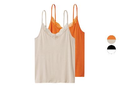 esmara® Topy damskie na ramiączkach, 2 sztuki
