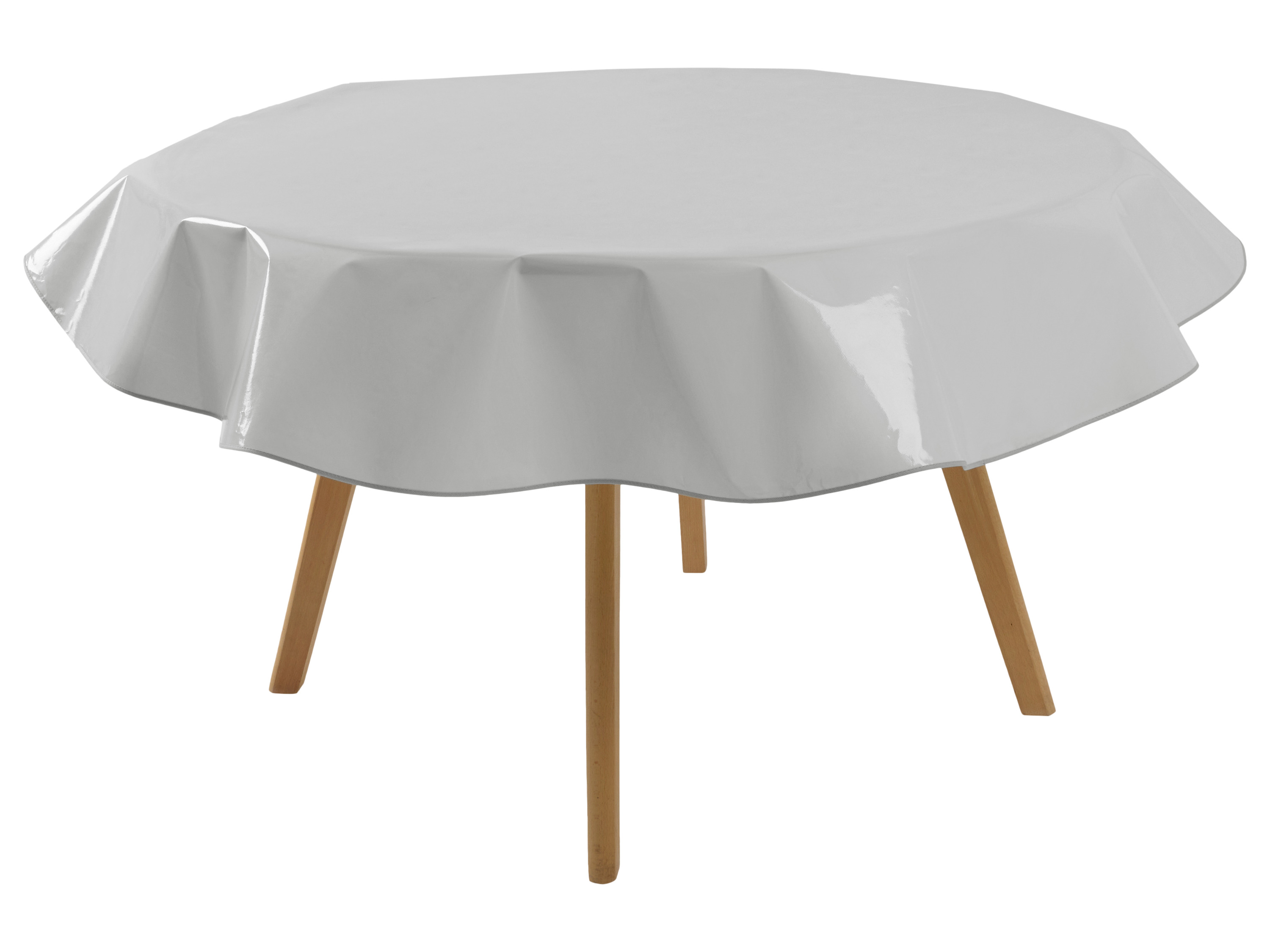 LIVARNO® Obrus zmywalny na stół (Ø 160 cm, okrągły, Szary)
