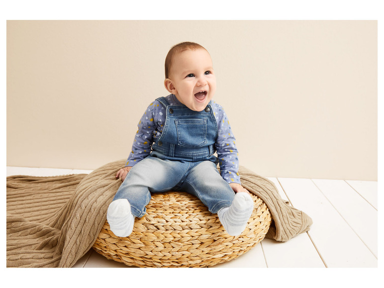 Pełny ekran: lupilu® Ogrodniczki niemowlęce z ekologiczną bawełną - zdjęcie 3