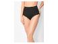 Czarne damskie majtki z wysokim stanem.