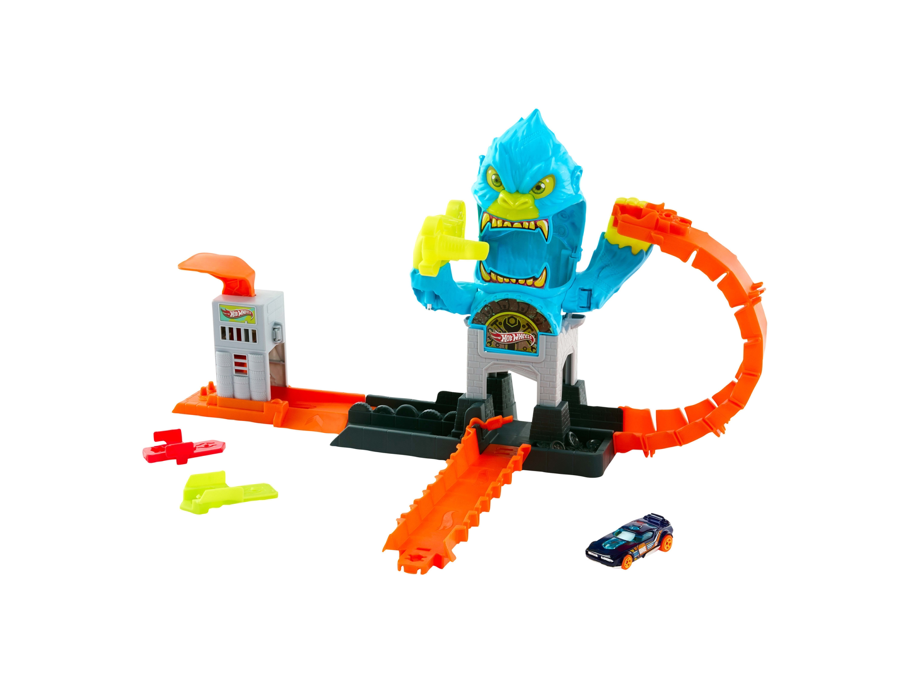 HOT WHEELS Zestaw do zabawy „City Gorilla Slam Attack / City Croco Pizza Attack“
