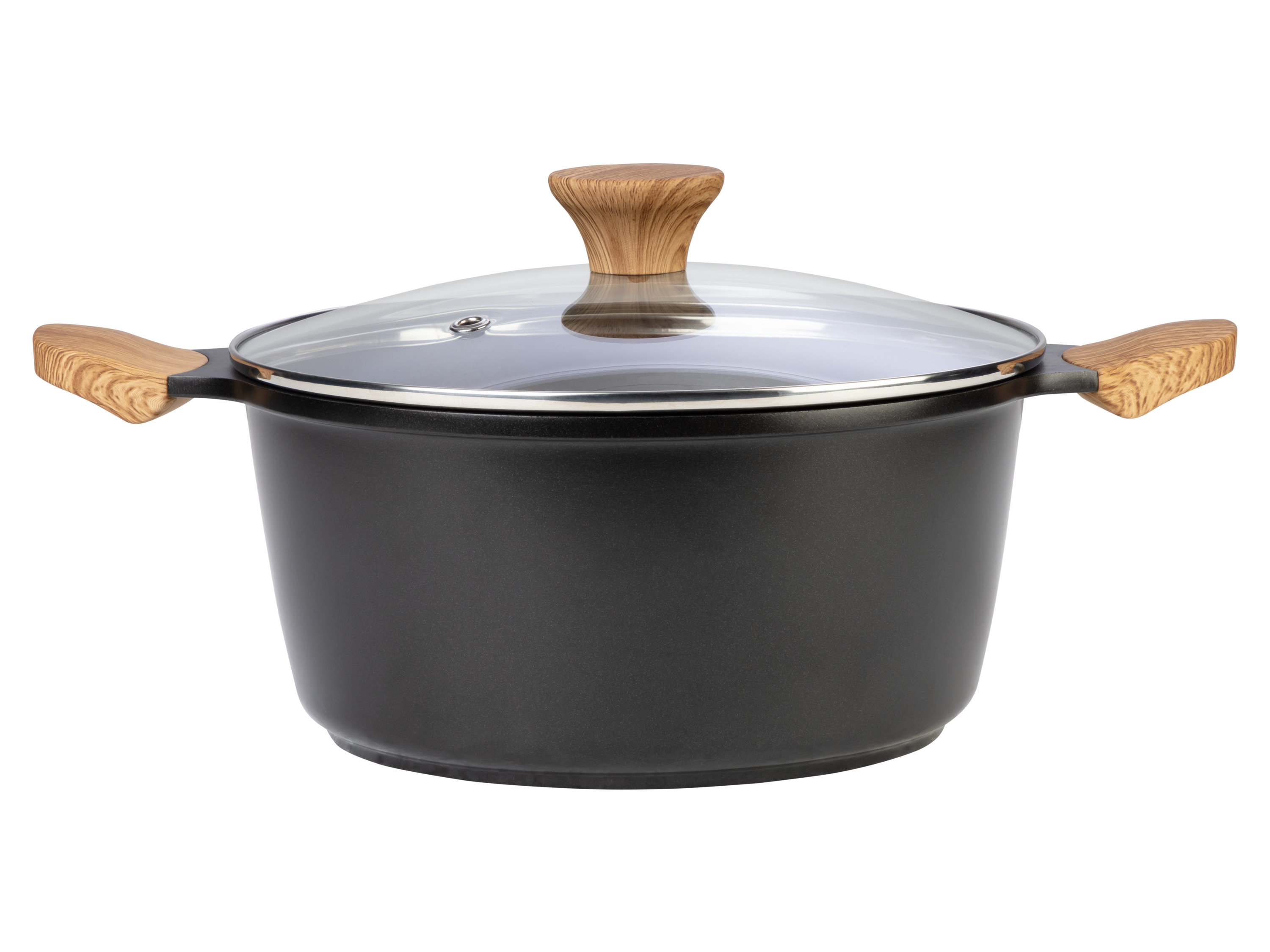 ERNESTO® Garnek aluminiowy, Ø 24 cm (Czarny)