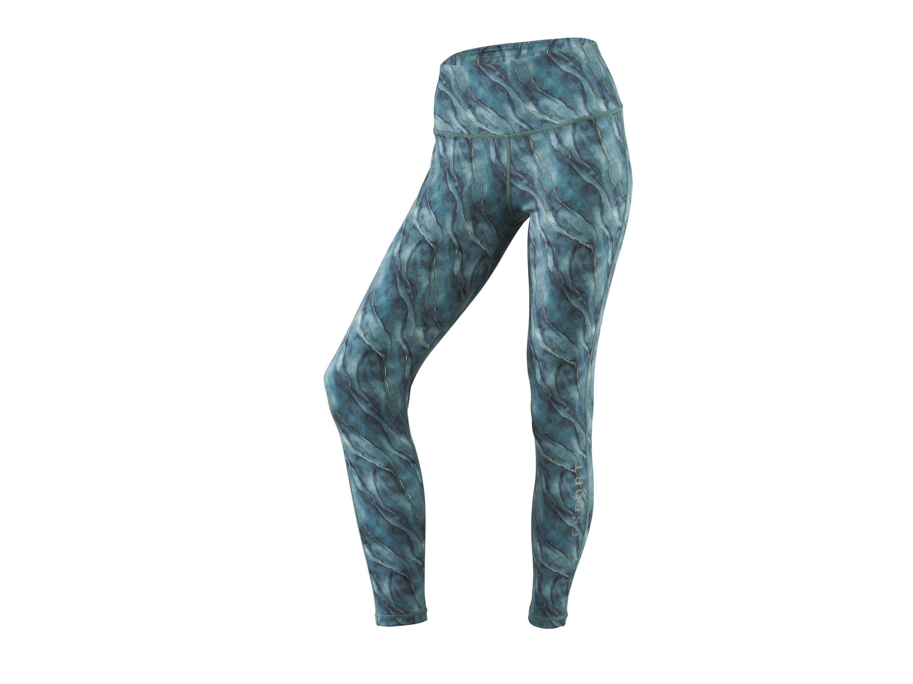 CRIVIT Legginsy funkcyjne damskie Premium (Wzorzysty/niebieski, S(36/38))