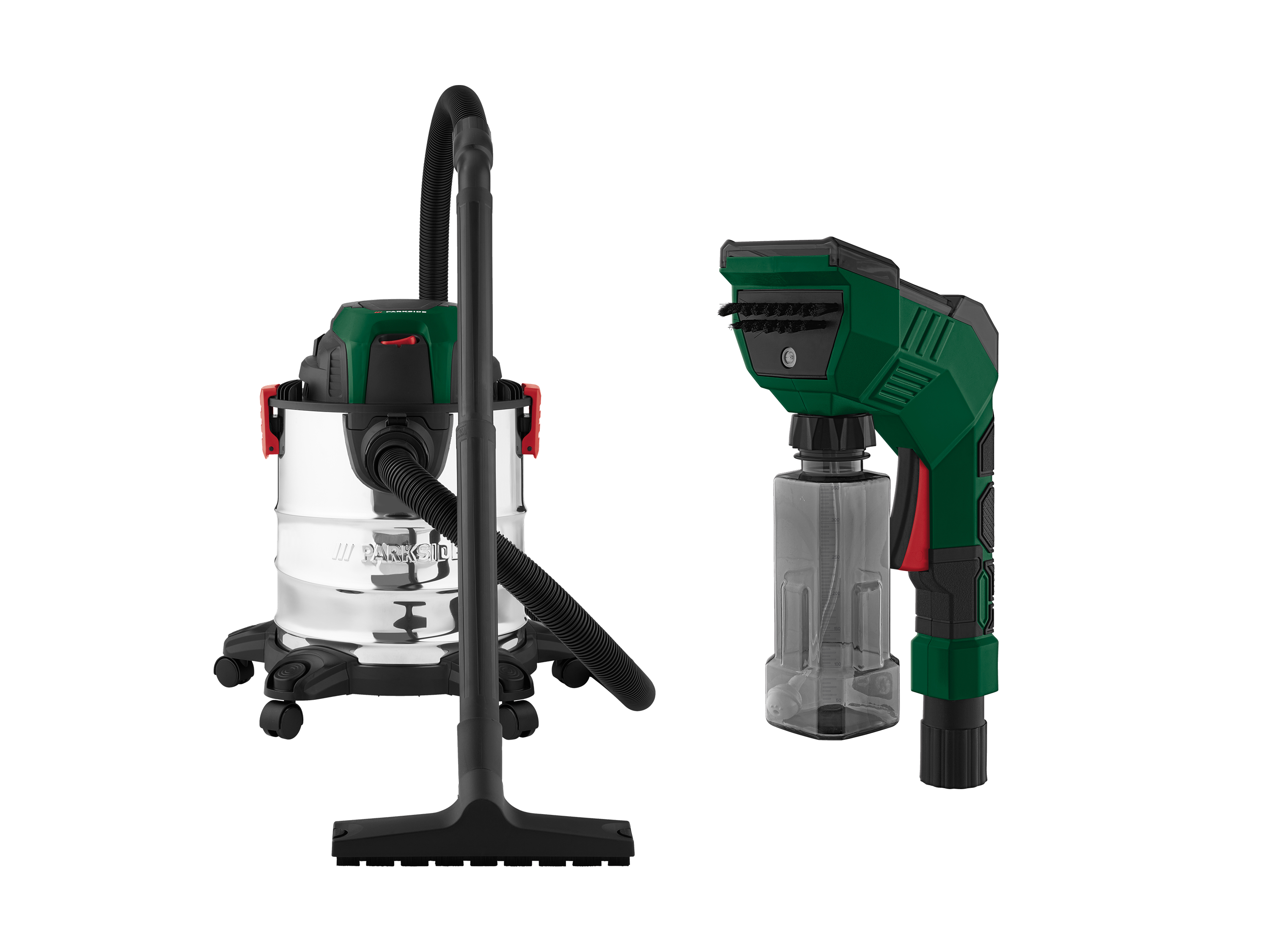 PARKSIDE® Zestaw Odkurzacz do pracy na sucho i mokro PWD 20 C3 (1300W) z dyszą 3w1 ze zbiornikiem na wodę