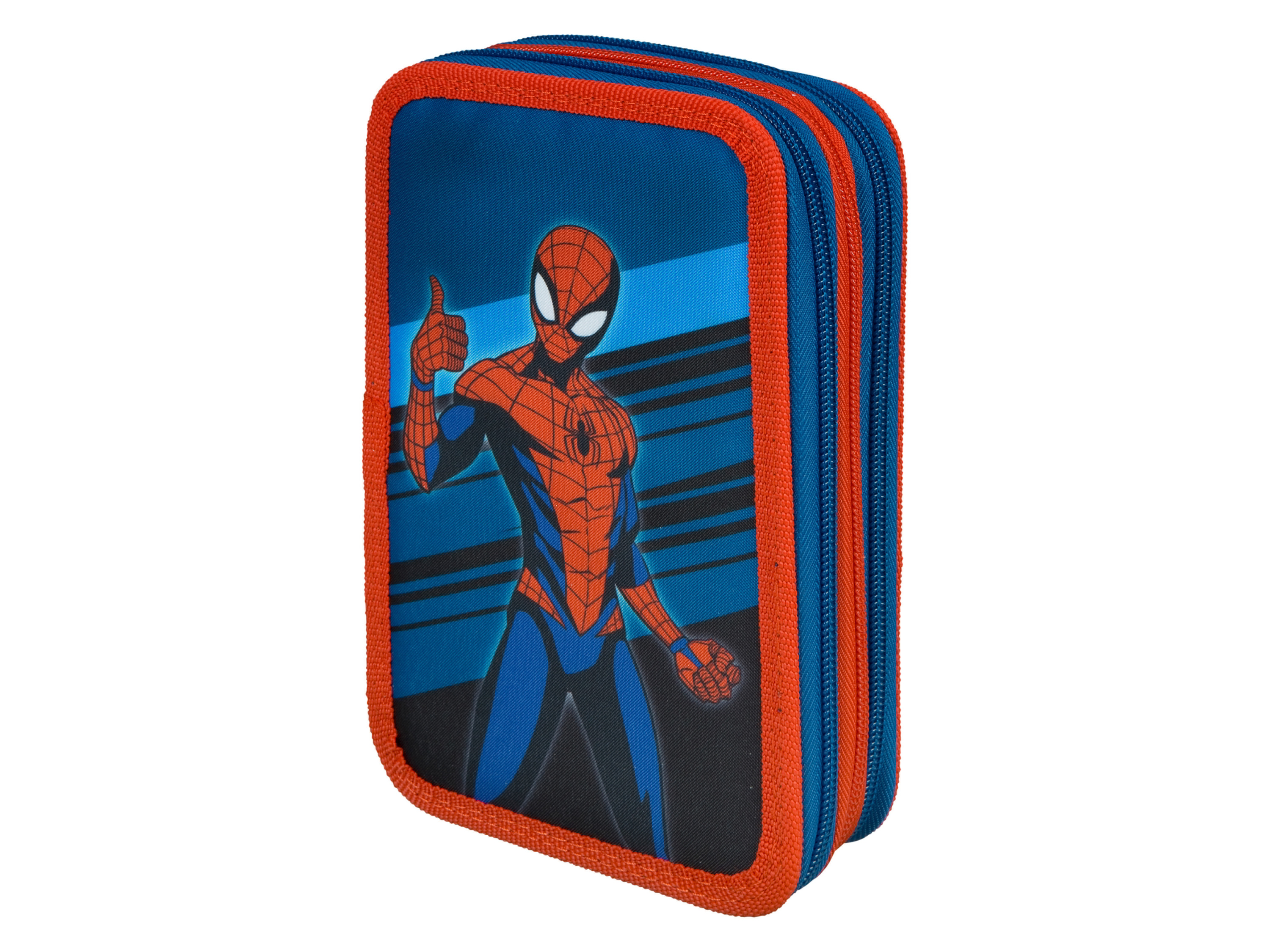 Piórnik szkolny potrójny z akcesoriami (Spiderman)