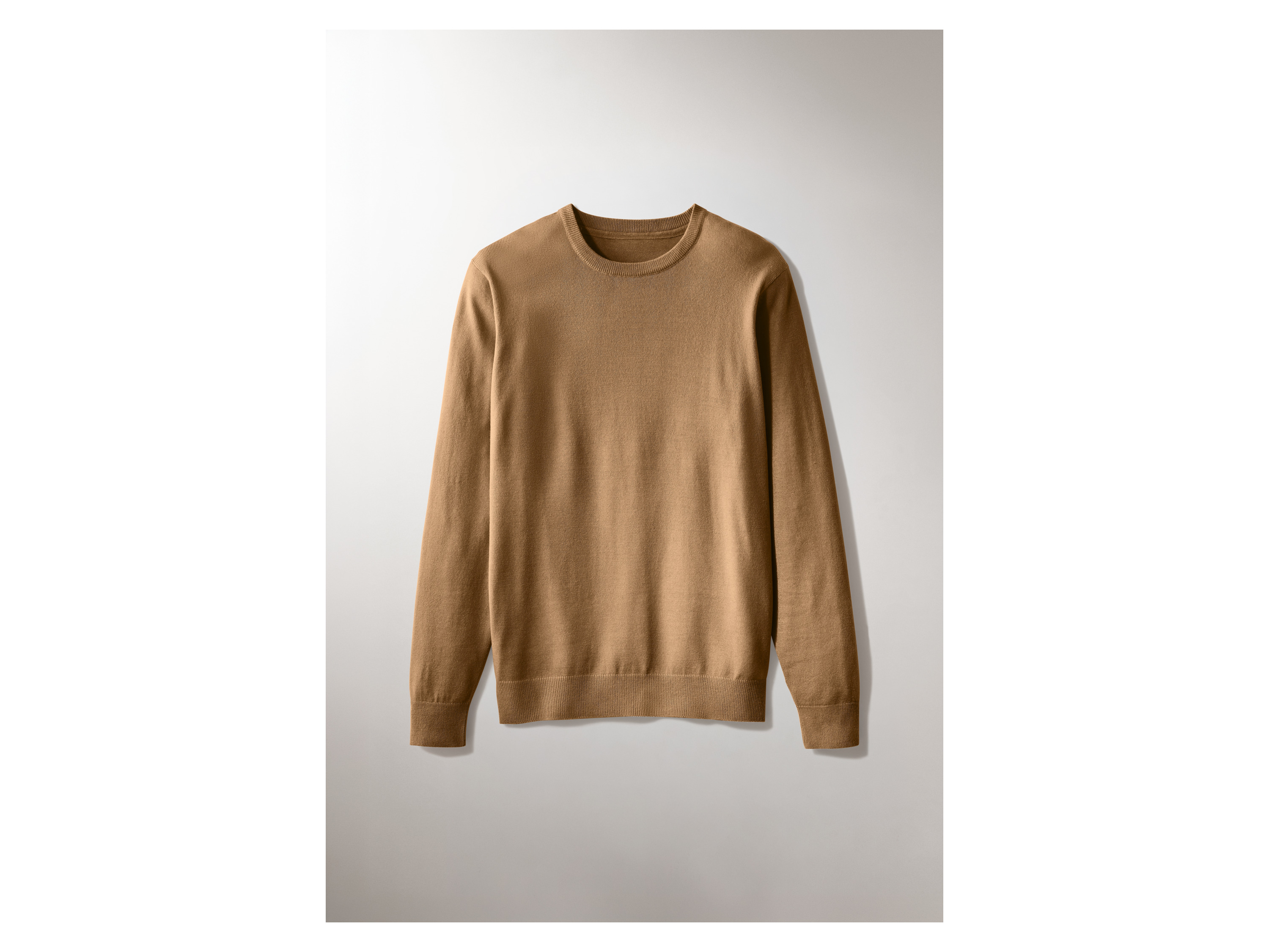 ESMARA MEN Sweter premium męski z wełny merynosów (Brązowy, XXL (60/62))