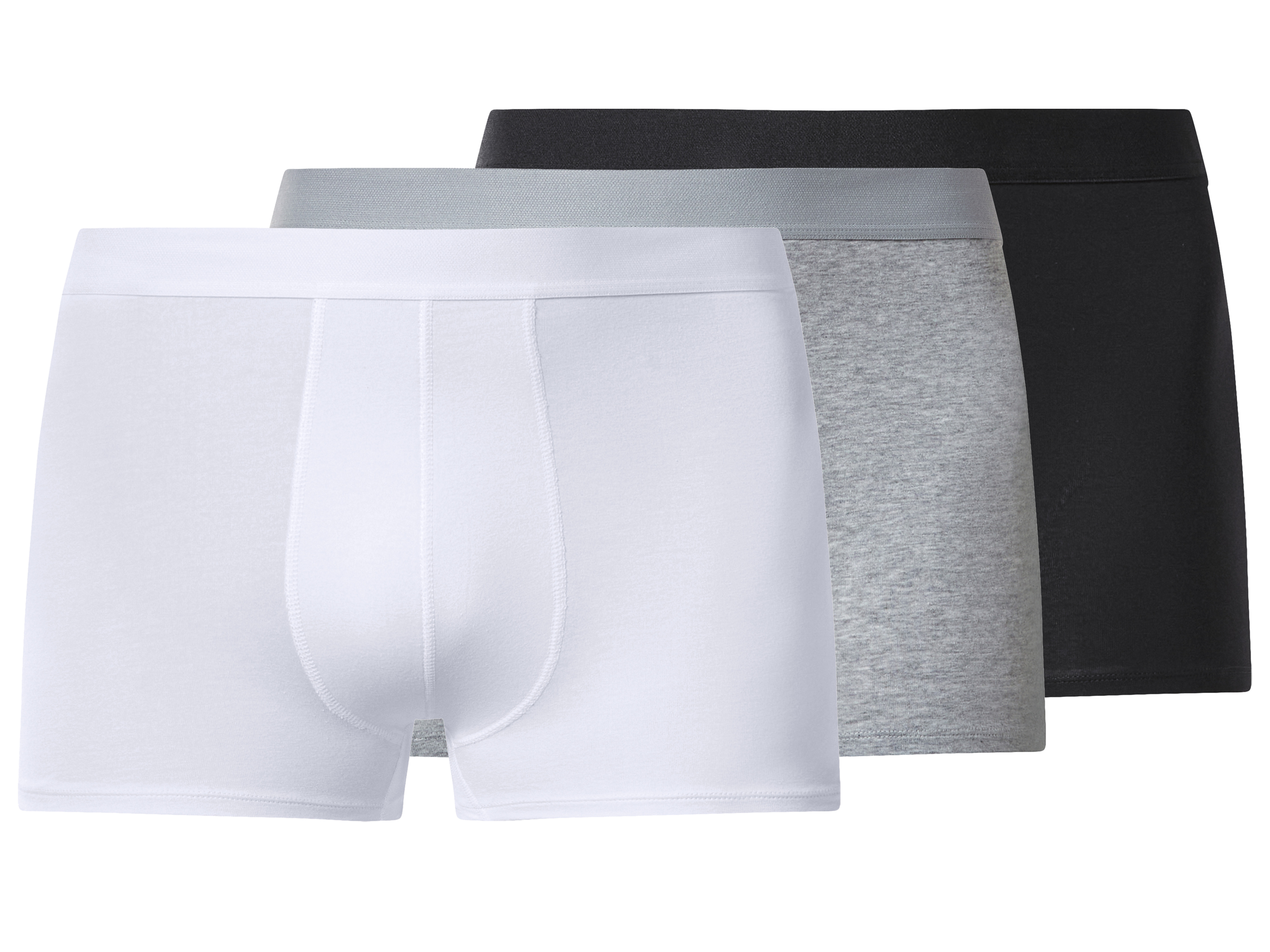 esmara Men Bokserki męskie z bawełną, 3 pary (Czarny/ szary/ biały, 9/3XL)