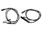 Czarne kable spawalnicze z uchwytem elektrody i zaciskiem masowym, 1x16mm2